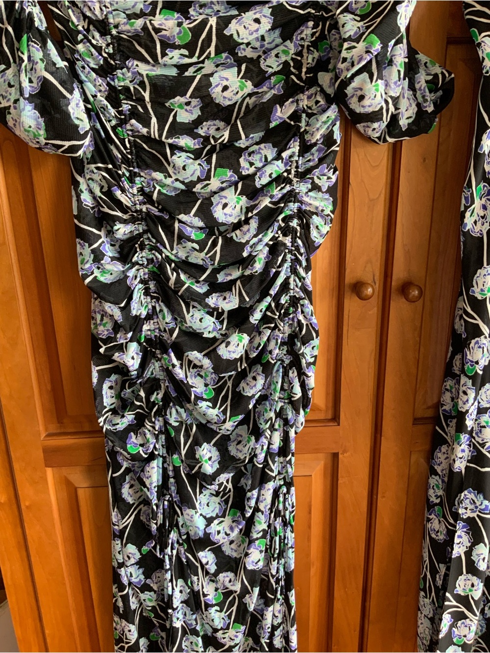 Diane Von Furstenberg, Corinne 2-Piece Dress, XL, NWT, Mesh Overlay, P-T-P 22” - Picture 3 of 11